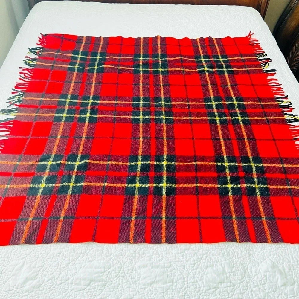 Vintage Troy Robe Wool Plaid Stadium 52x62